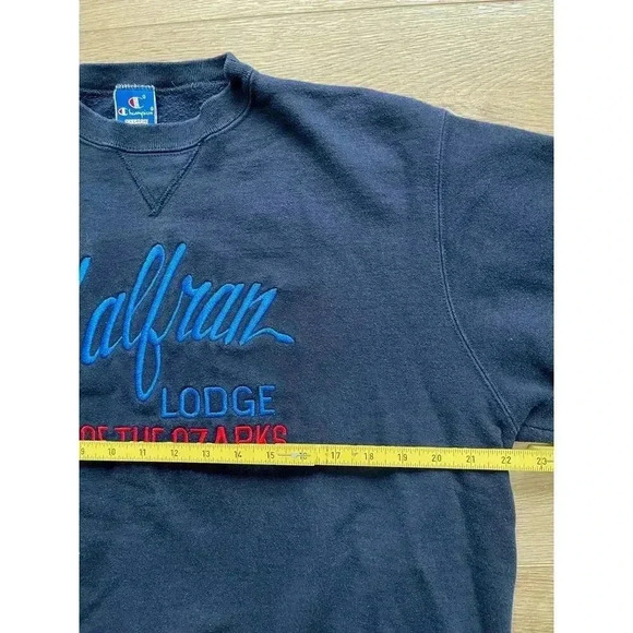 Vintage Kalfran Lodge Lake of the Ozarks Embroidered Crewneck Made in USA XXL - Picture 7 of 11